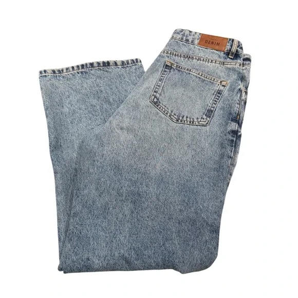 Sezane Premium Minimalist Denim Jeans Women's Size 42 (10 US) High Rise Wide Leg - Picture 8 of 11